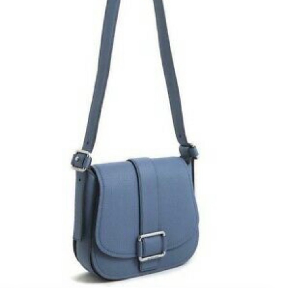 Michael Kors Saddle Crossbody Shoulder Bag w/silver tone branding.